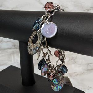 Lia Sophia Abalone Charm Bracelet NWT